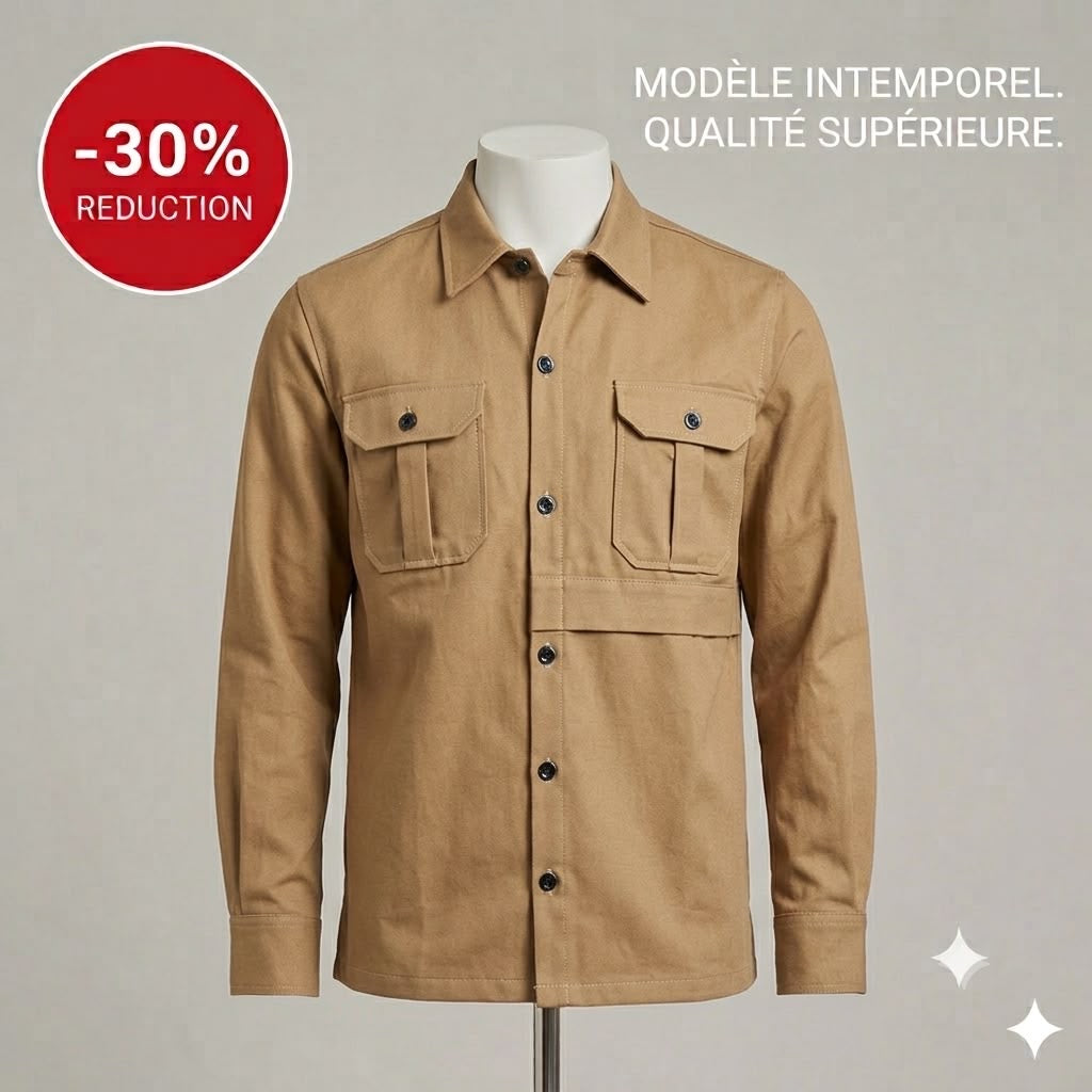 Surchemise Intemporelle en Toile Premium – Qualité Supérieure ✨