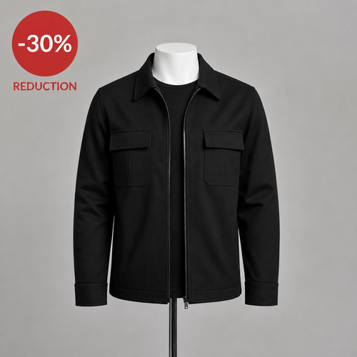 🖤 SURCHEMISE NOIRE PREMIUM – L’ÉLÉGANCE AU MASCULIN